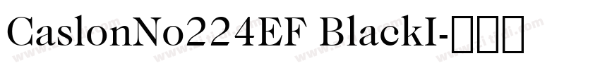 CaslonNo224EF BlackI字体转换